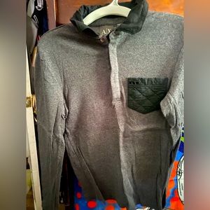 Size extra small Armani Exchange long sleeve gray collared tee